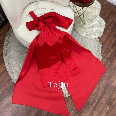 فستان سهرة احمر