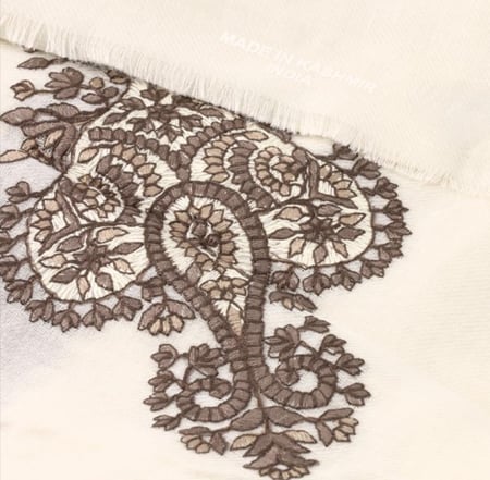 شال كشميري ١٠٠٪  -  زيتي