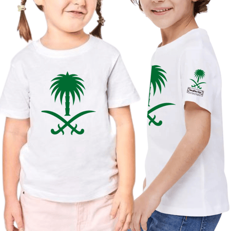 تيشرت اليوم الوطني سيفين ونخله خضراء