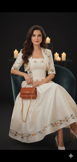 فستان العيد white