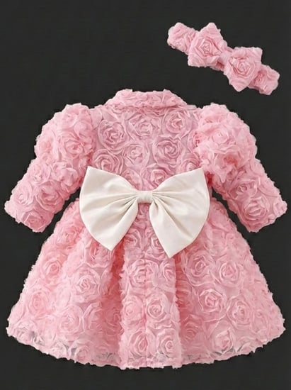 فستان الاميرة الزهري