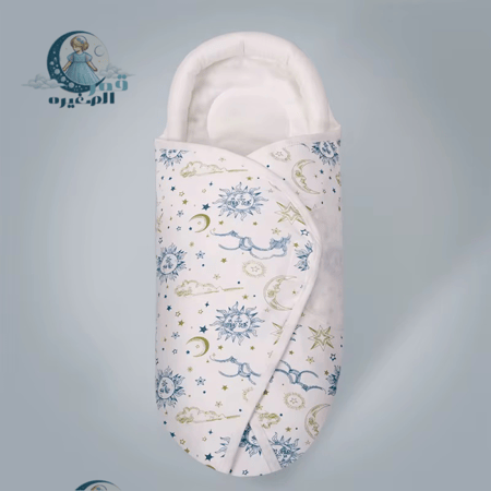 بطانية لف الرضع مع حشوه عند الرأس