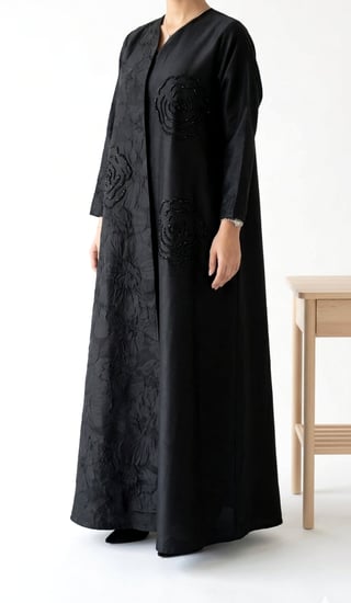 عباية ورده شغل يدوي ABAYA