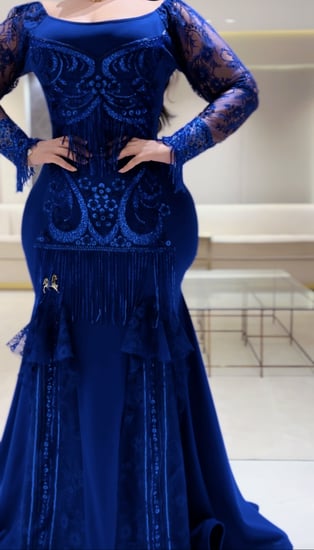 فستان سترتش كريب