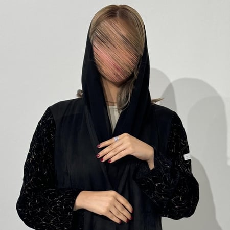 شامواه مع اكمام مخمل مطرز