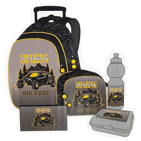 طقم حقيبة مدرسية بعجلات 5 قطع | TOOLY