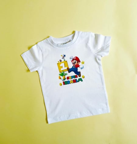 تيشرت عيد ميلاد ماريو و  لويجي -  Mario or Luigi Birthday T-shirt