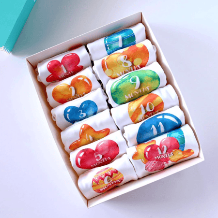 طقم الاشهر ثيم البالونات - Balloons Set of 12