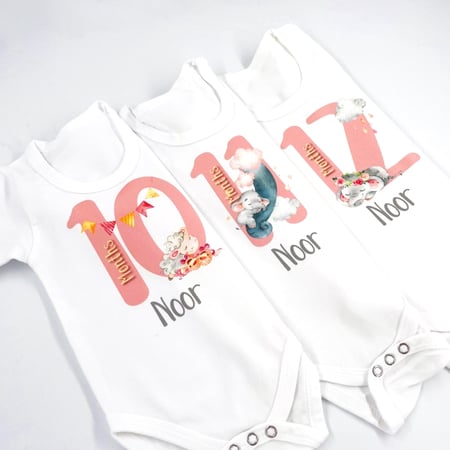 بوكس الشهور ثيم البيبي فيل - Baby Elephant Set of 12