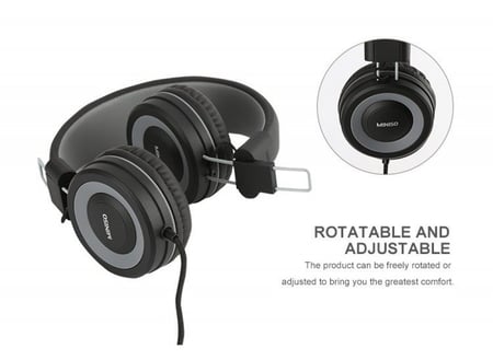 سماعة رأس سلكية قابلة للطي ( رمادي + اسود )