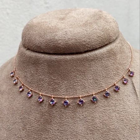 تشوكر روز قولد من الفضة الاسترلينيه عيار 925