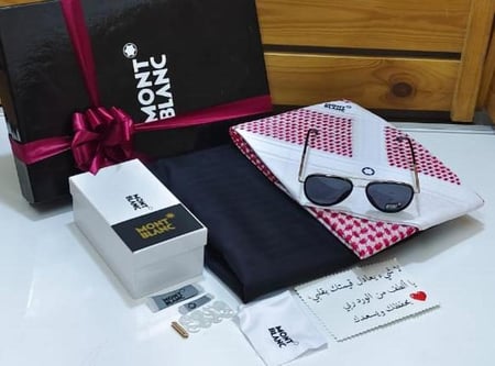 طقم رجالي قماش وشماغ شتوي