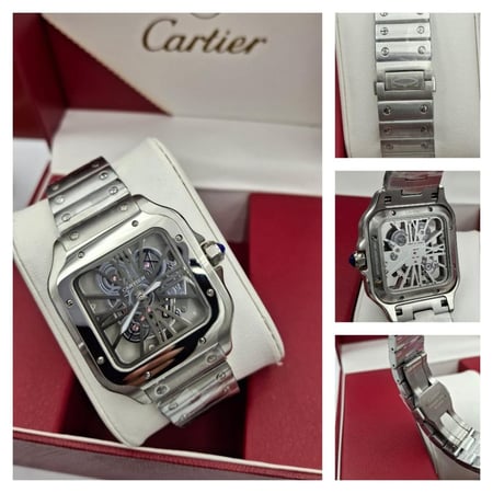 ساعة كارتير مكينه مكشوف فخمة