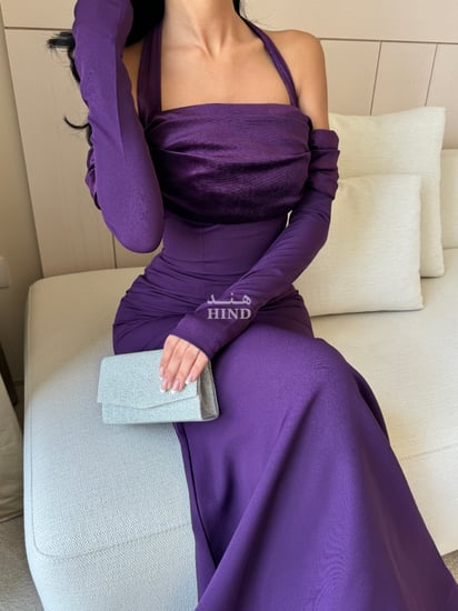 فستان كريب أنيق 1047