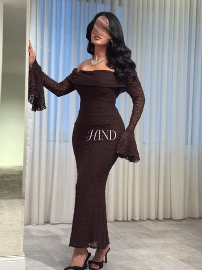 فستان ناعم موكا 1118