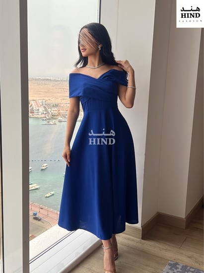 فستان ميدي كريب 1002