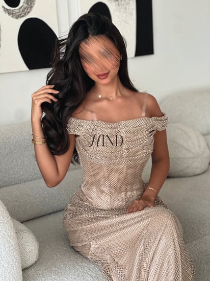فستان اوف شولدر انيق 1116