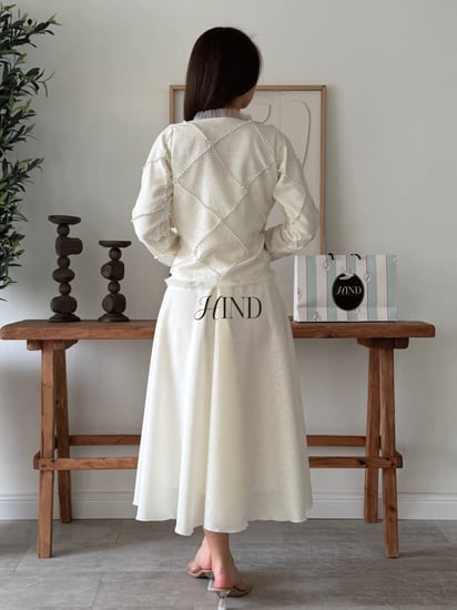 فستان كتان اوف وايت 1127