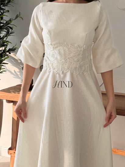 فستان كتان ميدي 1129