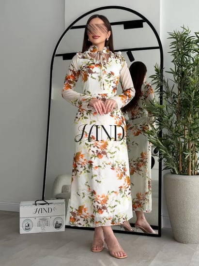 فستان مورد شيفون 1133