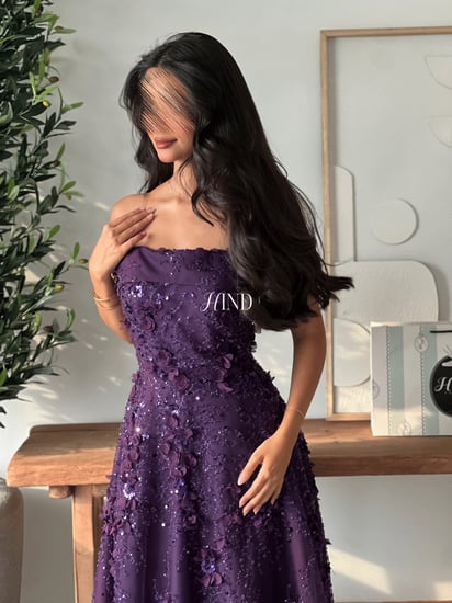 فستان سهرة ليلكي 1107