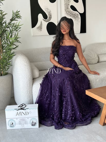 فستان سهرة ليلكي 1107