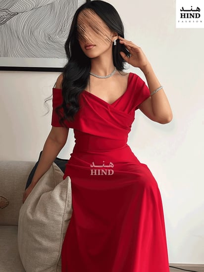 فستان ميدي كريب 1002