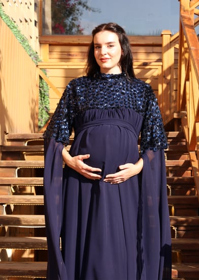 Luxury dress / navy blue