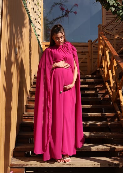 Elegant & simple dress / fuchsia
