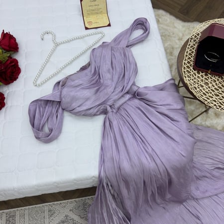 فستان العيد لون بنفسحي