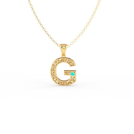 سلسلة ذهب حرف G عيار 21