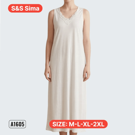 6 قطع شلحة قطن نسائي مكسي بدون سنتيان