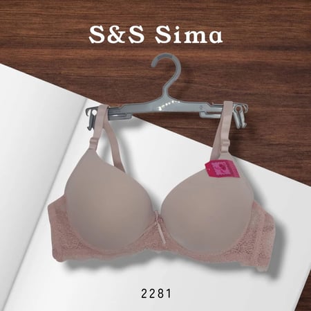 6 قطع سنتيان اسفنج نص كاب دانتيل ماركة S&S SIMA