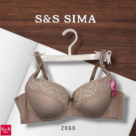 6 قطع سنتيان اسفنج نص كاب دانتيل ماركة S&S SIMA