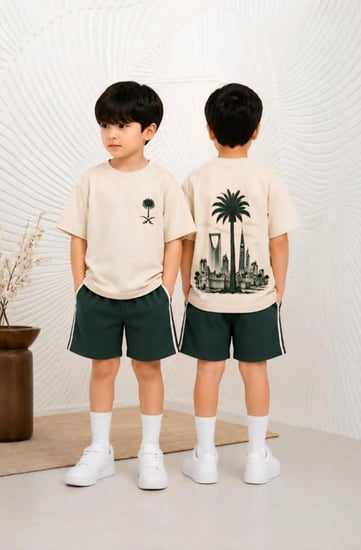 طقم اليوم الوطني السعودي الأخضر