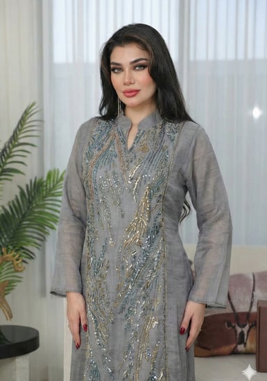 جلابية رمضانية مطرزة بتفاصيل فاخرة من ريڤــان