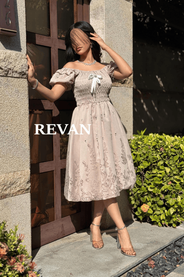 فستان بتصميم أنيق ورومانسي