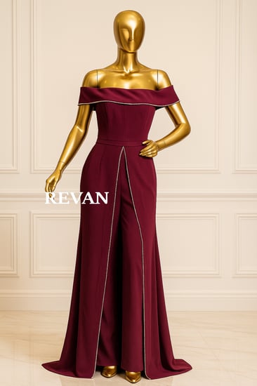 جمبسوت تركي سهرة بقصة أنيقة ولمسات براقة