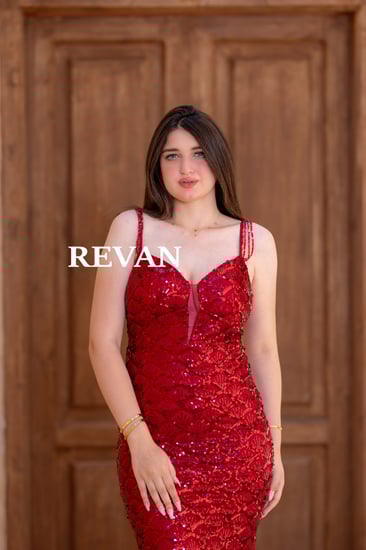 فستان ترتر ضيق بتطريز فاخر