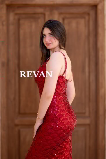 فستان ترتر ضيق بتطريز فاخر