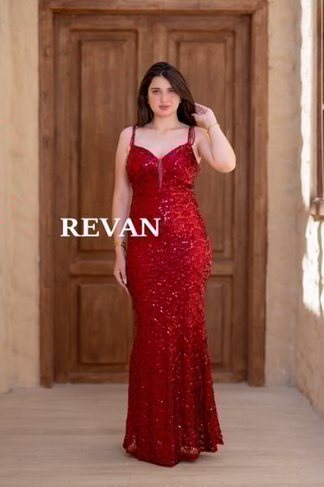 فستان ترتر ضيق بتطريز فاخر