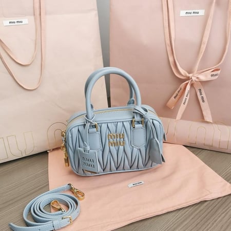 Miu Miu Arcadie matelassé nappa small leather bag