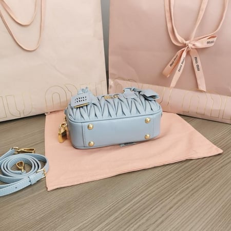 Miu Miu Arcadie matelassé nappa small leather bag