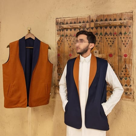 سديرية جوخ رجالية دبل فيس فاخرة بخياطة متقنة وجودة عالية