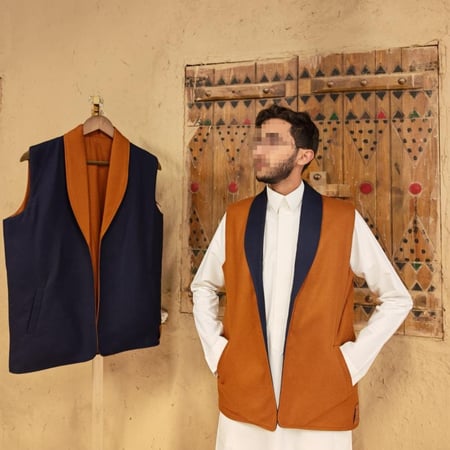 سديرية جوخ رجالية دبل فيس فاخرة بخياطة متقنة وجودة عالية