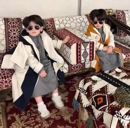 فروه شتويه للاطفال دبل فيس