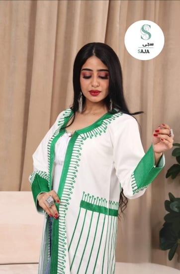 جلابيه عسيريه - ابيض
