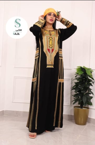 جلابيه عسيريه - اسود
