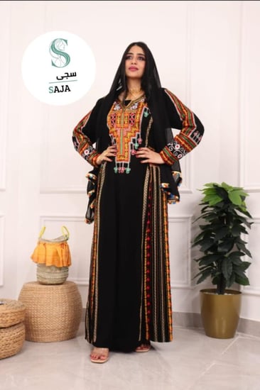 جلابيه عسيريه -اسود