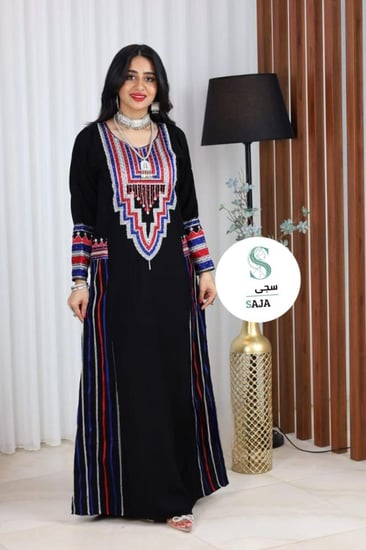 جلابيه عسيريه - اسود